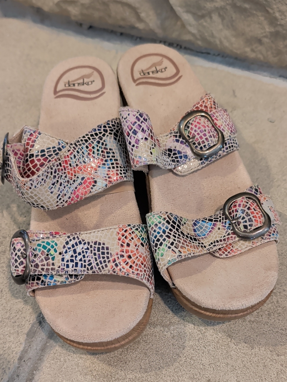 Dansko Sophie Mosaic Leather Sandals